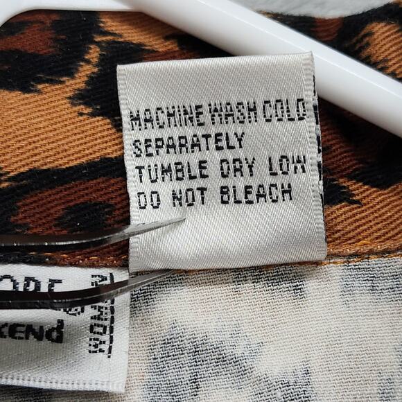 Vintage Allyson Whitmore Weekend Jacket Womens 1X Brown Animal Print Embroidered - Picture 5 of 8